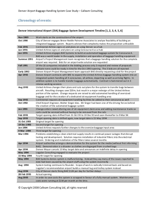 Denver international airport baggage handling system case study picture