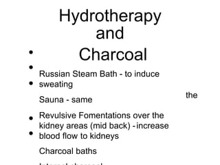 • Low-protein diets may be helpful before you
start dialysis.Your doctor or dietitian may
recommend a moderate-protein diet (1 gram
of protein per kilogram of body weight per
day).
Once you start dialysis, you will need to eat
more protein.
•
 