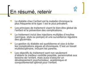 Diabète de type 1 chez l'enfant et l'adolescent - physiopathologie et ...