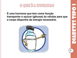 Como se trata a diabetes?5O objectivo do tratamento é manter o açúcar (glicose) no sangue o mais próximo possível dos valores considerados normais.Diabetes tipo 15