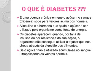 Como sabemos se temos diabetes;