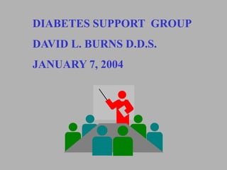 DIABETES SUPPORT GROUP
DAVID L. BURNS D.D.S.
JANUARY 7, 2004
 