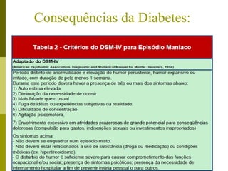 Consequências da Diabetes: 
 