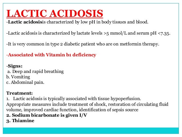 Lactic Acidosis Diagnosis