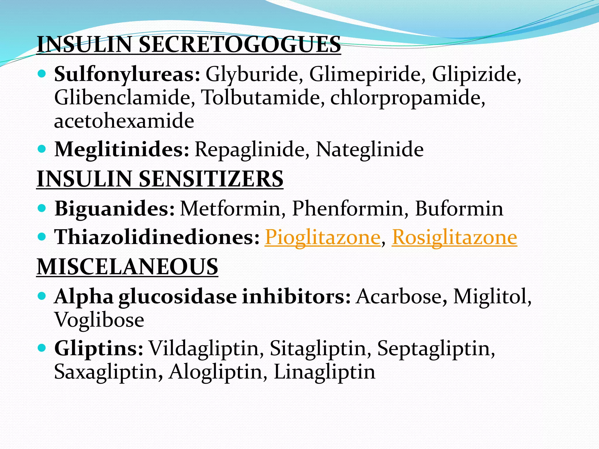 Insulin and Oral Hypoglycemics | PPTX