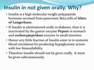 Insulin and Oral Hypoglycemics | PPTX