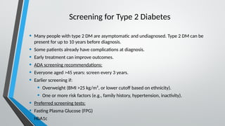 Diabetes - types, classification, diagnosis | PPTX