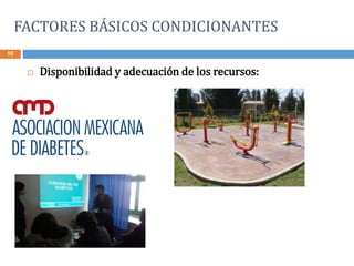 FACTORES BÁSICOS CONDICIONANTES
10
 Disponibilidad y adecuación de los recursos:
 