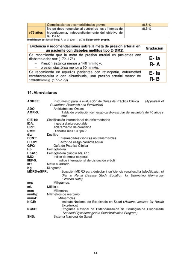 Diabetes mellitus gpc tipo ii 2017 Diabetes mellitus gpc tipo ii 2017