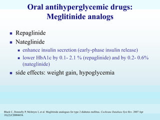 Meglitinides Examples Diabetes Step Care Approach | PPT