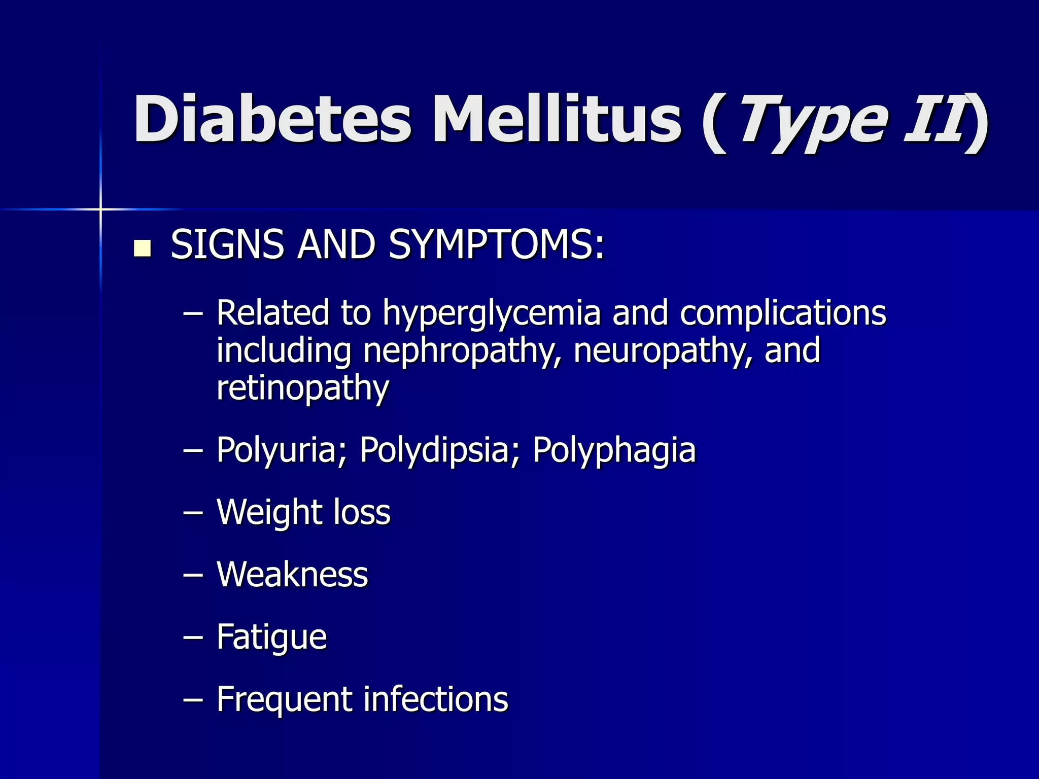 Diabetes Mellitus Type 2 Signs And Symptoms