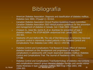 Bibliografía <ul><li>American Diabetes Association. Diagnosis and classification of diabetes mellitus. Diabetes Care 2004;...