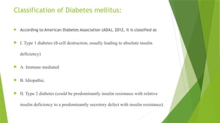 Diabetes mellitus and Anaesthesia - management | PPTX