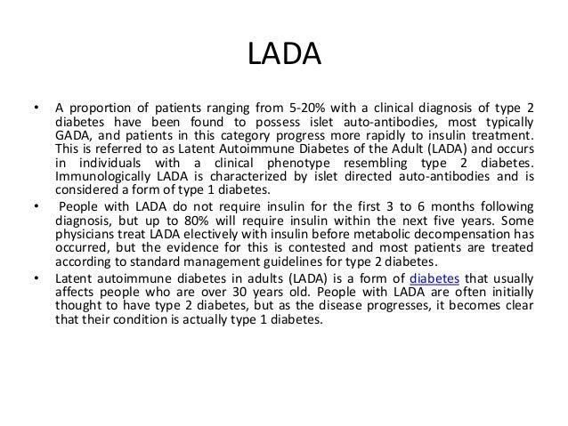 Lada Diagnosis Guidelines , LADA: Latent Autoimmune Diabetes in Adults ...