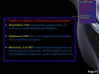 Diabetes and periodontics | PPTX