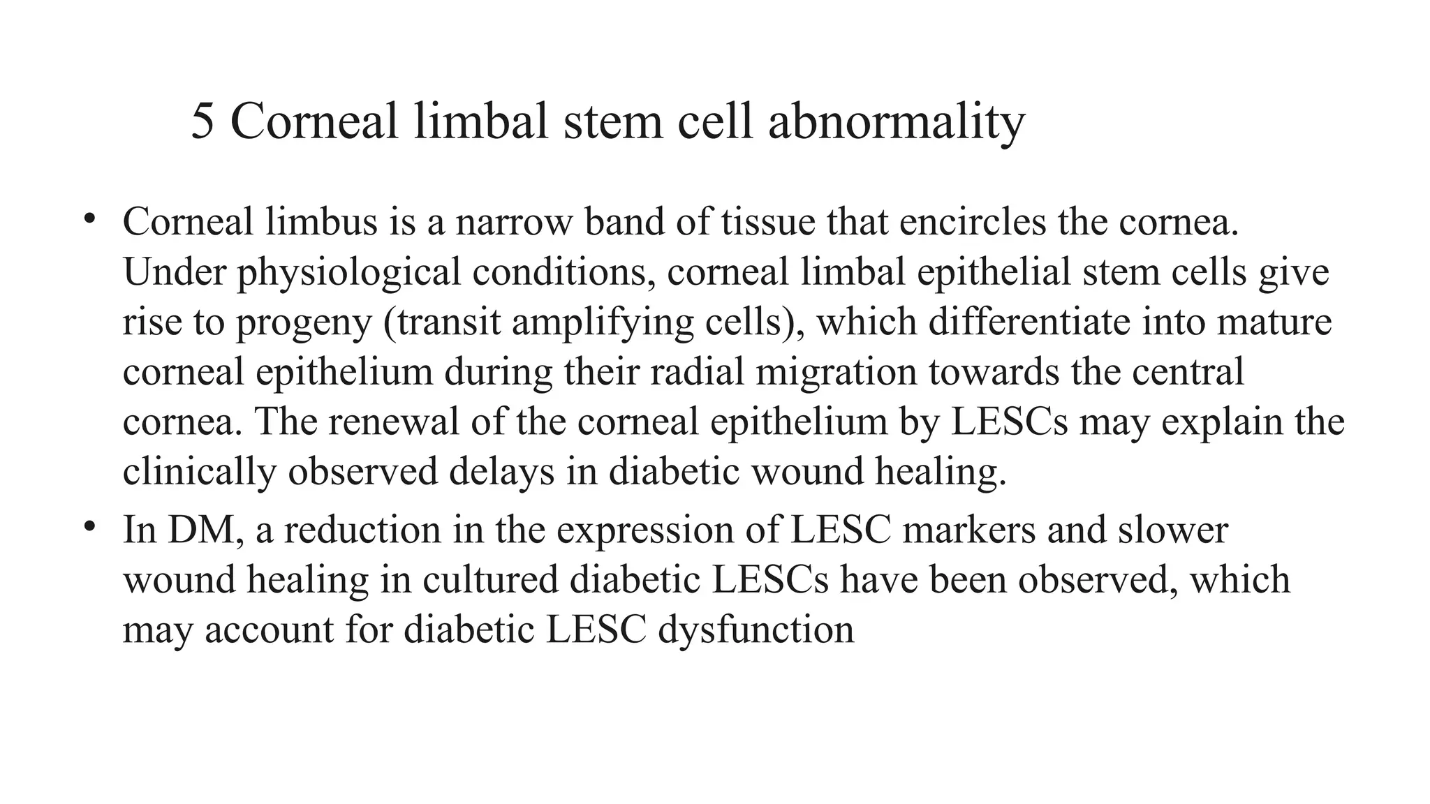 Limbus Tissue DIABETES AND THE EYE and effect of diabetic mellitus | PPTX