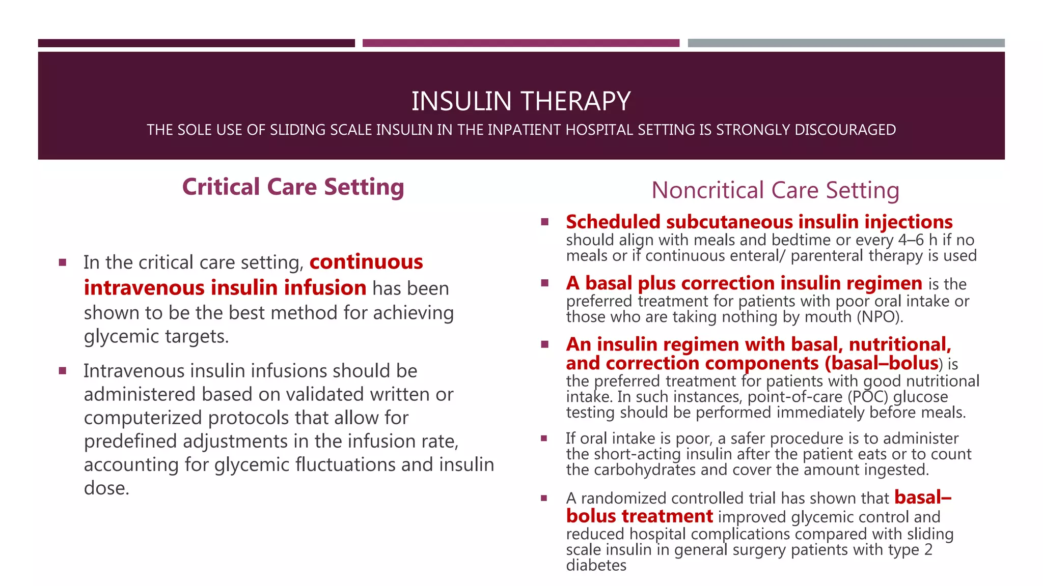 Diabetes care in hospital | PPTX