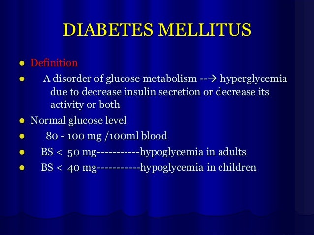 Diabetesmellitus Definition Types Symptoms