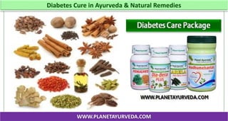 Diabetes Cure in Ayurveda & Natural Remedies
WWW.PLANETAYURVEDA.COM
 