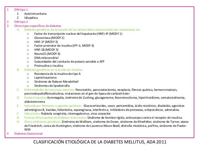 Diagnóstico y Clasificación de la Diabetes Mellitus Diagnóstico y Clasificación de la Diabetes Mellitus