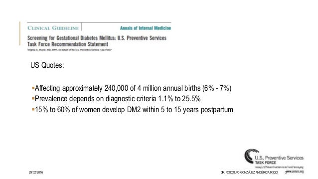 Diabetes gestacional 2015 Diabetes gestacional 2015