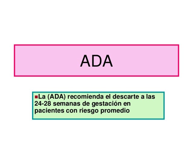 Diabetes gestacional Diabetes gestacional