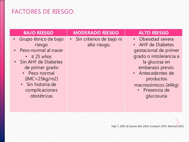 Diabetes gestacional Diabetes gestacional