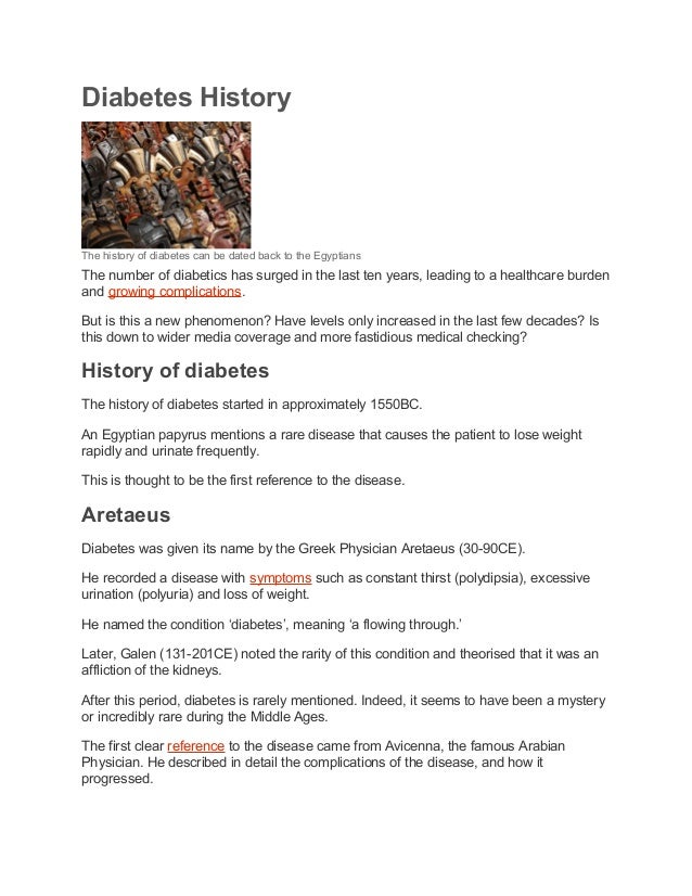 Diabetes history