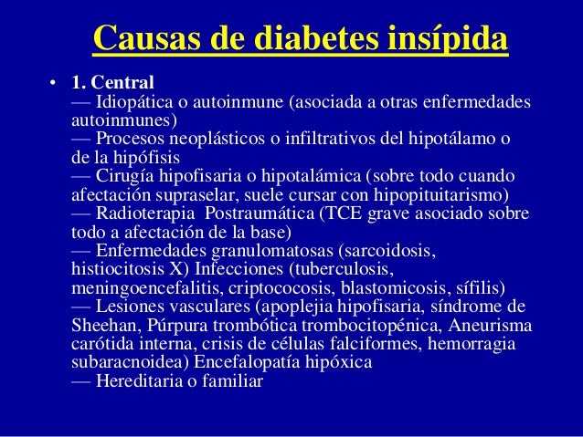 Diabetes insipida patologia adh copia