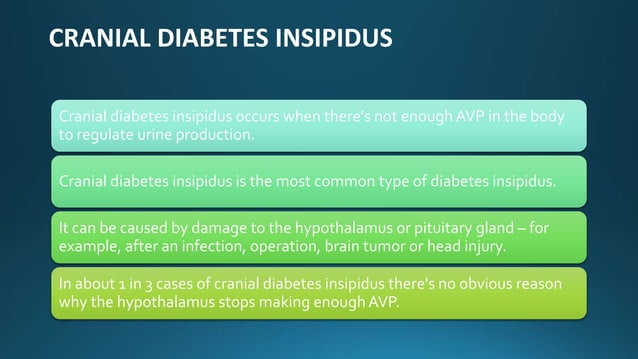 Diabetes insipidus.pptx | Endocrine and Metabolic Diseases | Diseases ...