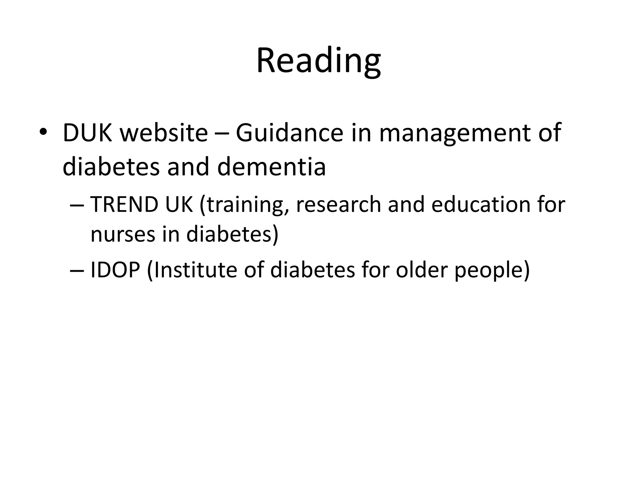Diabetes in the elderly | PPTX