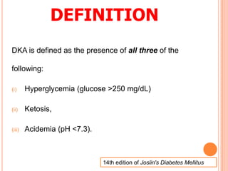 Diabetes ketoacidosis | PPTX