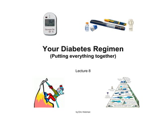 Your Diabetes Regimen
 (Putting everything together)

            Lecture 8




            by Eric Holzman
 