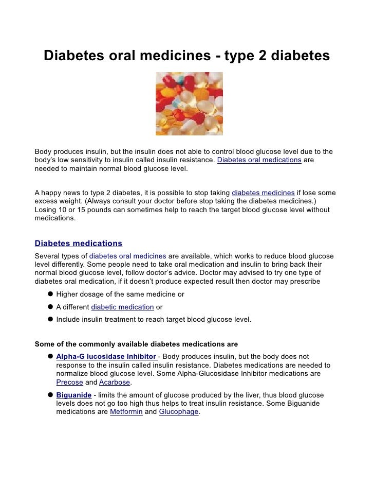 Diabetes Medications