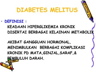 Diabetes melitus | PPT
