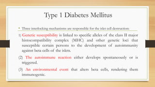 diabetesmelitus type 1 and 2 with pathogenesis | PPTX