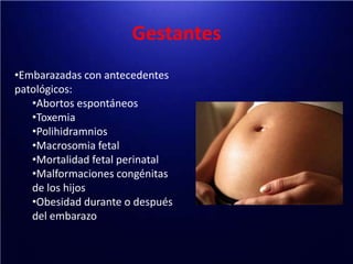 Protocolo de Atención En el centro de Salud de Soloy se investiga a toda persona que presente los síntomas de la enfermedad, o que se considere de alto riesgo: Individuos con antecedentes familiares de diabetes mellitus en primer grado de consanguinidad