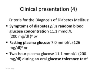 Diabetes mellitus management presentation by Dr. Basil Tumaini | PPTX