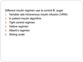ANAESTHESIA FOR PATIENT WITH DIABETES MELLITUS | PPTX