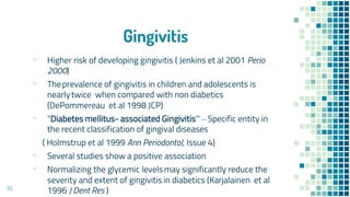 Diabetes mellitus and periodontitis | PPTX