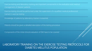 Lab Based Exercise Protocol DIABETES MELLITUS FULL DOC.pptx
