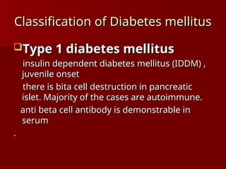 Diabetes Mellitus Medicines for Treatment | PPT