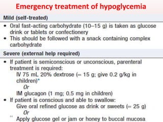 Emergency treatment of hypoglycemia
44
 