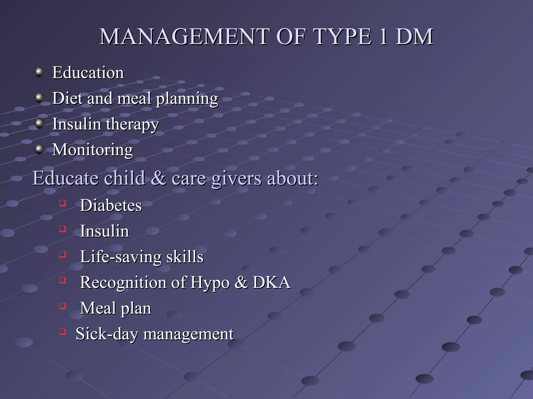 Pharmacology of type 1 Diabetes mellitus Insulin | PPT