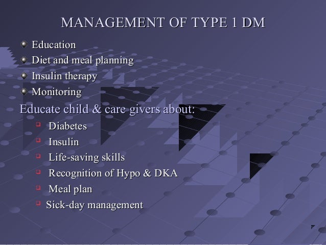 Type 1 Diabetes Mellitus Diet Plans