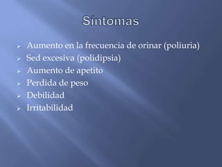 QueesinsulinaLa insulinaes la hormonanecesariaparallevarazúcardesde la sangrehastalascelulas.Cuando el cuerpo no tienesufucienteinsulina el azúcar se acumula en la sangre en niveleselevedos, esto produce la diabetes.
