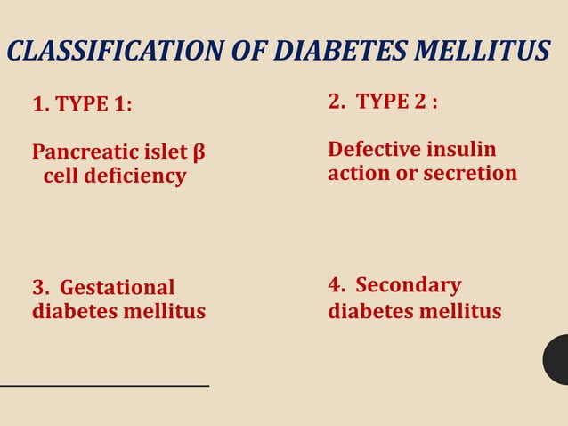 DIABETES MELLITUS ITS TYPES AND TREATMENT | PPT