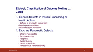 Diabetes Mellitus types, pathogenesis, diagnosis and complications..pptx