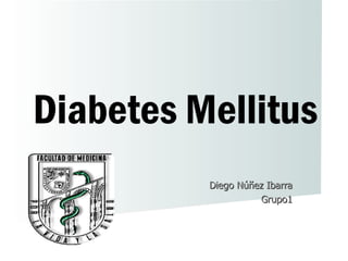 Diabetes Mellitus
          Diego Núñez Ibarra
                    Grupo1
 