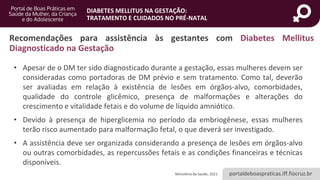 Diabetes Mellitus na Gestação: Tratamento e Cuidados no Pré-natal | PDF